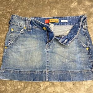 Denim Ultra Low Rise/Waist Skirt